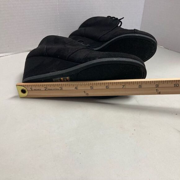 MANHATTAN Collection Black faux suede Wedge booties Size 6 - Picture 8 of 12